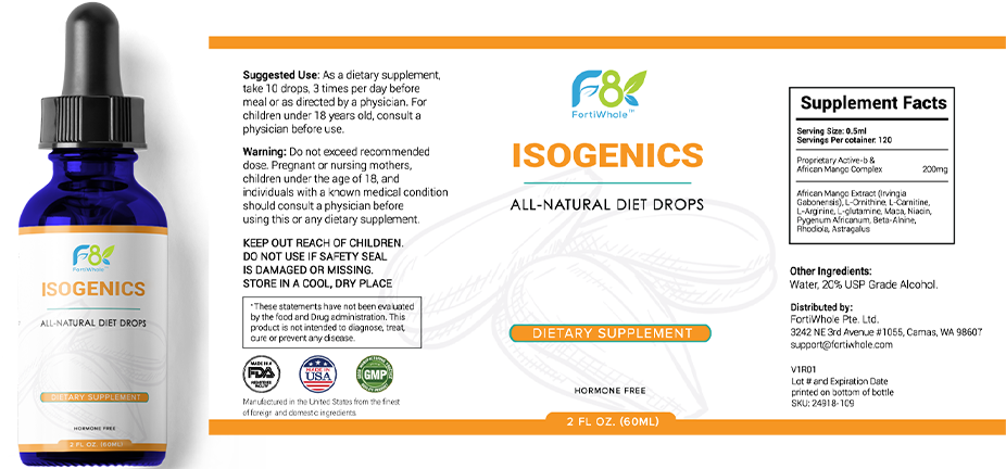 Isogenics Tonic Supplement Facts